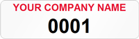 Asset Label Company Name with Numbering