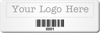 Asset Label Company Name with Barcode