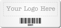 Asset Label Company Name with Barcode