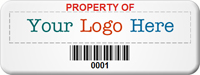 SunGuard Asset Label Add Company Name with Barcode