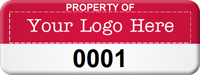 Asset Label Property of Company Name with Numbering