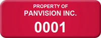 Asset Label Property of Company Name with Numbering