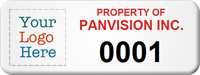 SunGuard Asset Label Add Company Name with Numbering