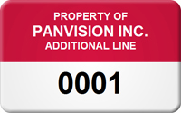 Asset Label Property of Company Name with Numbering