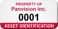 Custom Property Of Asset Identification Tag With Numbering