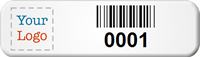 Custom Small Barcode Tags with Logo (Full Color)