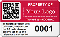 Custom Asset Tag With QR Code and Logo