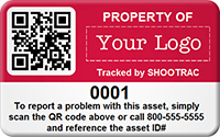 Custom Quick Response Code Logo Asset Tag
