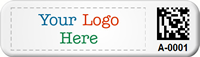 Custom 2D Barcode Tags with Logo (Full Color)