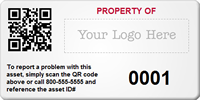 Personalized Asset Tags with QR Code logo
