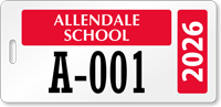 Custom School Pass Backpack Tags