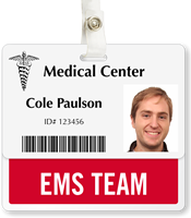 EMSs Team Badge Buddy For Horizontal ID Cards