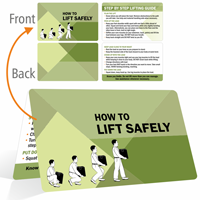 How To Lift Safely Fold over Safety Wallet Card