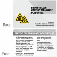 How To Prevent Carbon Monoxide Poisoning Wallet Card