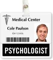 Psychologist Badge Buddy For Horizontal ID Cards