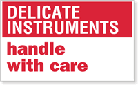 Delicate Instruments Handle Care Label