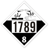 Hydrochloric Acid Placard