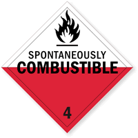 Spontaneously Combustible Placard