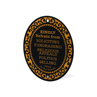 Kindly Refrain From Soliciting DiamondPlate Door Sign