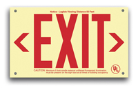Double Sided unframed EXIT Sign EXIT in red