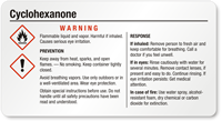 Cyclohexanone Warning GHS Chemical Label Small