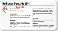 Hydrogen Peroxide 3% Chemical GHS Label 2in. x 3.75in.