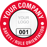 Safety Rule Orientation Custom Hard Hat Decal