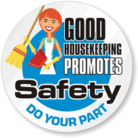 Good Housekeeping Promotes Safety Hard Hat Decal