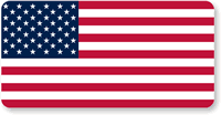 US Flag Helmet Hard Hat Stickers