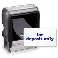 Self Inking Stamp   For Deposit (Blue) Stamp