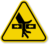 ISO Hand Crush Force From Both Sides Sign