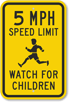 5 MPH Speed Sign