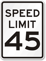 Aluminum Speed Limit Sign
