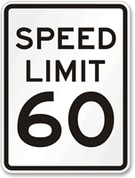 Aluminum Speed Limit Sign