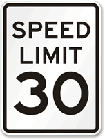 Aluminum Speed Limit Sign