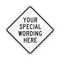 Custom Black Diamond Template Parking Sign