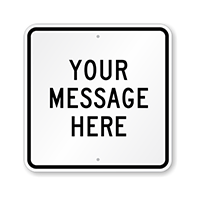 Custom Black Square Template Parking Sign