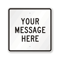 Custom Black Square Template Parking Sign