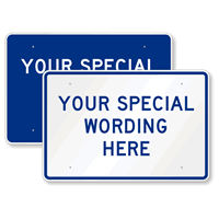 Customizable Horizontal Blue Template Parking Sign