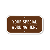 Custom Brown Horizontal Template Parking Sign