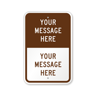 Custom Brown Split Template Parking Sign
