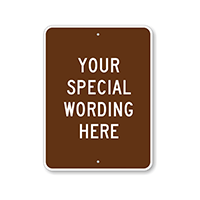 Custom Brown Vertical Template Parking Sign