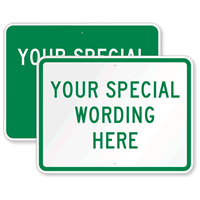 Customizable Horizontal Green Template Parking Sign