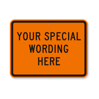 Customizable Horizontal Orange & Black Template Parking Sign