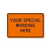 Customizable Horizontal Orange Sign