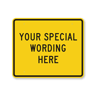 Customizable Horizontal Yellow & Black Template Parking Sign