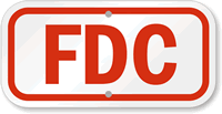 (Fire Department Connection) Fire and Emergency Sign