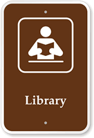 Library Campground Park Sign