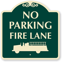 No Parking Fire Lane Sign