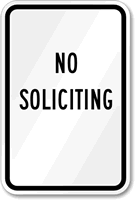 No Soliciting Sign